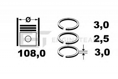 ET ENGINETEAM r1003000 -  Комплект поршневых колец